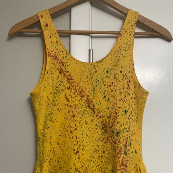 VINTAGE Paint Splattered Sun Dress - Picture 6 of 6